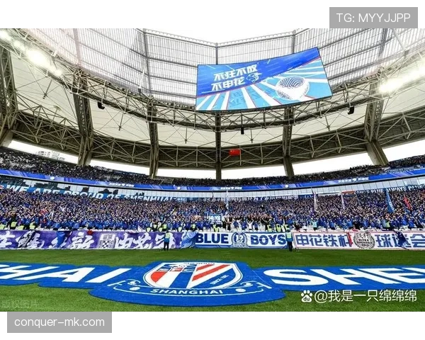 上海海港球迷蓝魔激情助威，展现强大支持力为球队增添动力